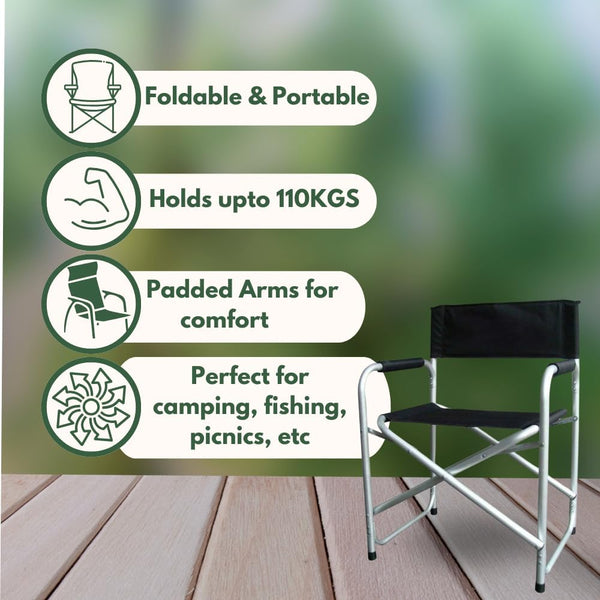 foldable outdoor chair with high back support
