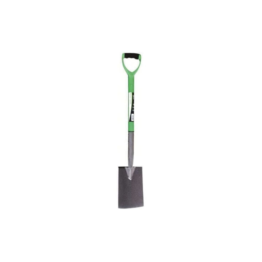 Garden digging spade with carbon steel rectangular blade