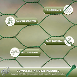 Hexagonal chicken wire for gardens