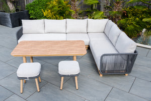 Modern rope weave garden furniture set
