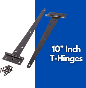 Black metal hinges for shed and barn doors
