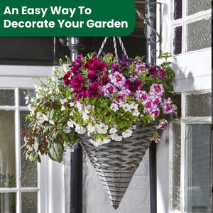 Large outdoor hanging plant basket
