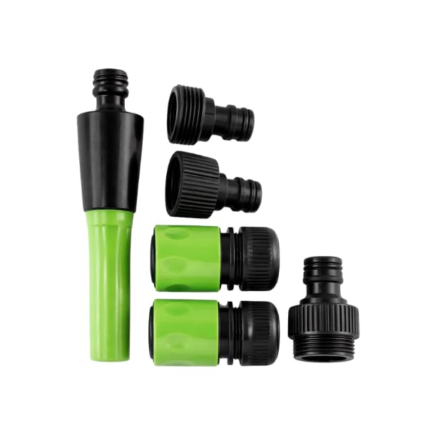Five piece garden hose connector set
