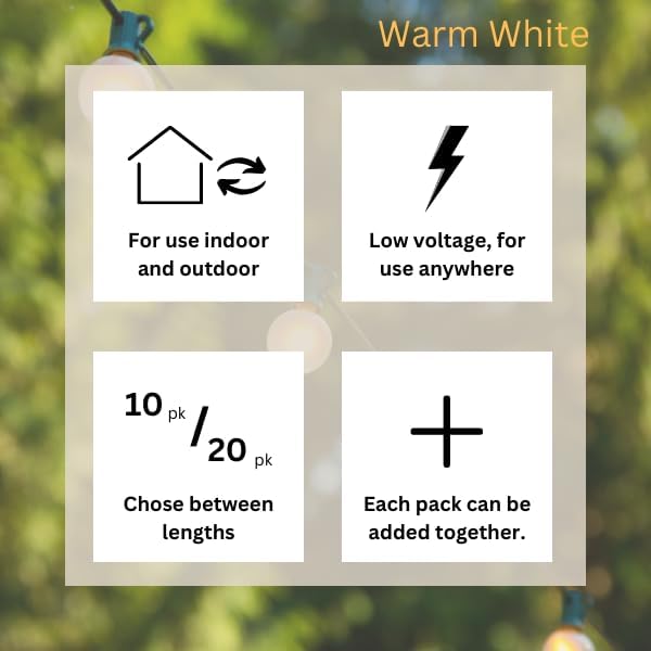 Festoon lights for gazebo decoration