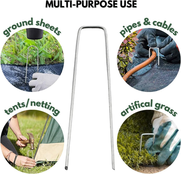 Landscape membrane fixing staples