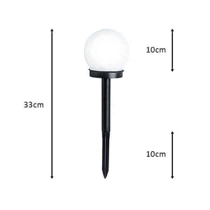 Solar LED globe lights for outdoor walkways
