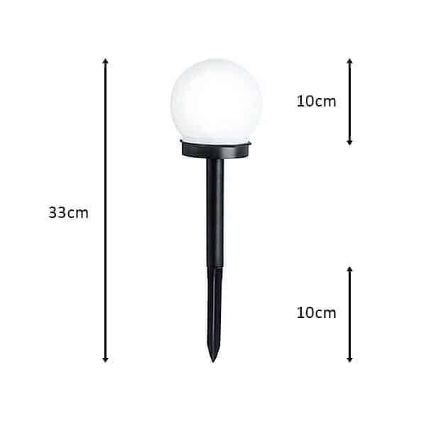 Solar LED globe lights for outdoor walkways