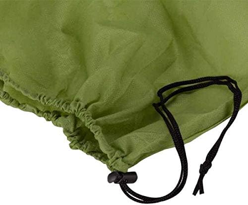 Drawstring fleece bag protecting vegetables from frost.