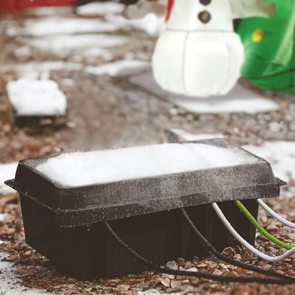 Waterproof extension cord safety box.