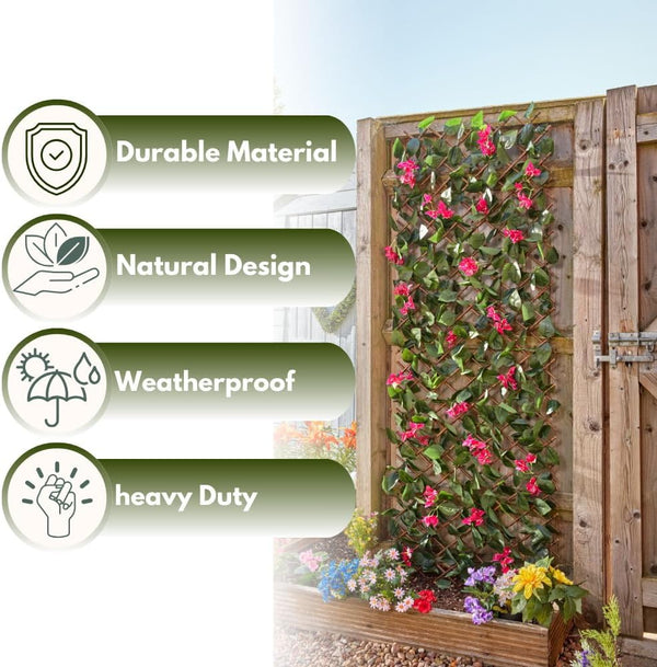 balcony privacy screen with artificial leaves