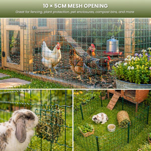 Outdoor garden fence with fixings