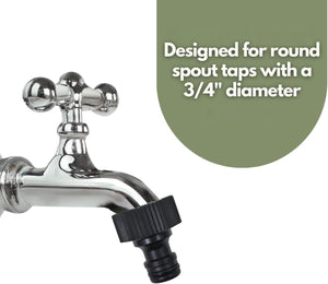 Heavy duty hose pipe connector for outdoor taps.
