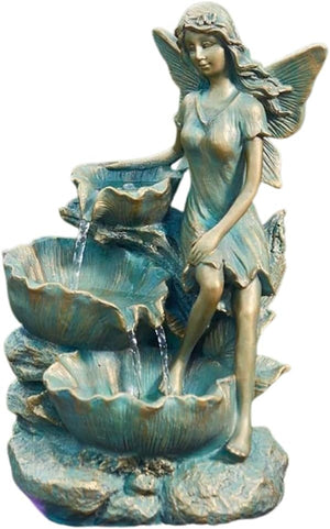 Fairy garden solar water feature