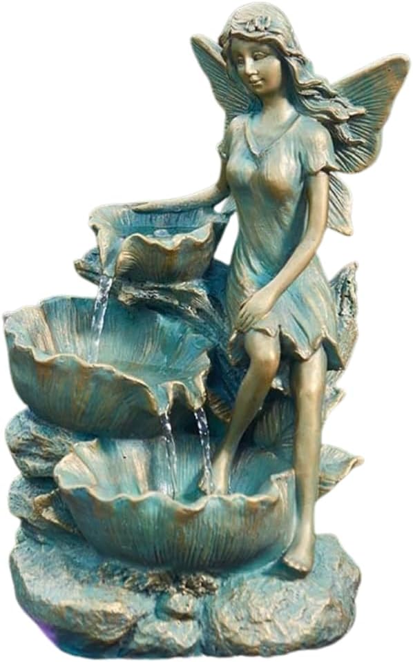 Fairy garden solar water feature