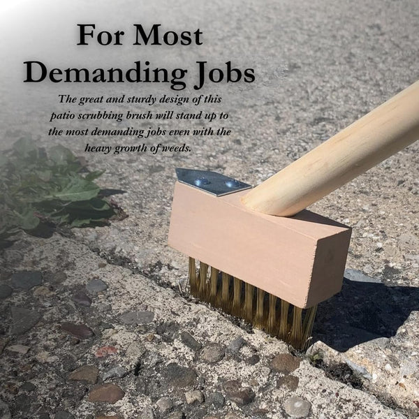Garden tool for clearing weeds between bricks