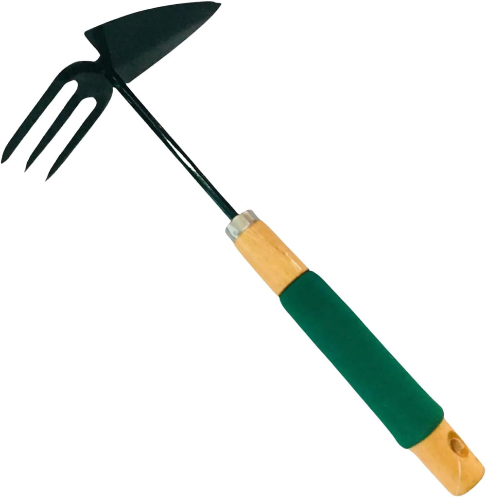 Garden weed puller tool with carbon steel head