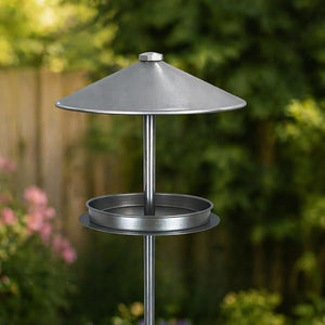 Tall metal bird bath for patios