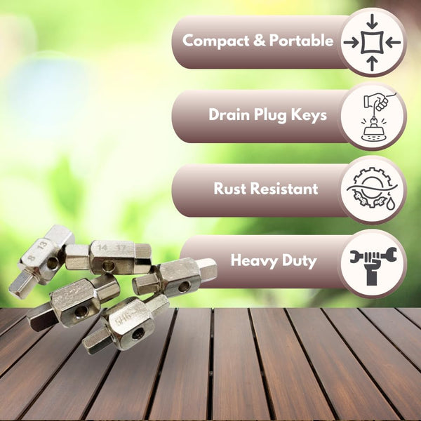 oil sump plug removal tool set