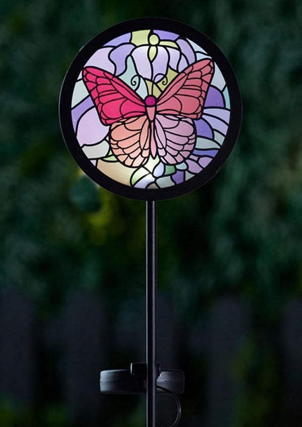 giant butterfly solar stake light