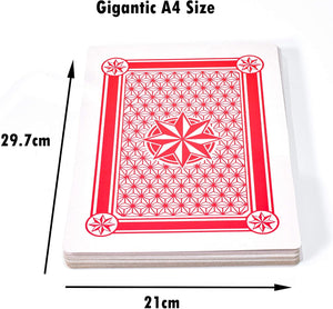 Giant card deck suitable for garden parties and camping.