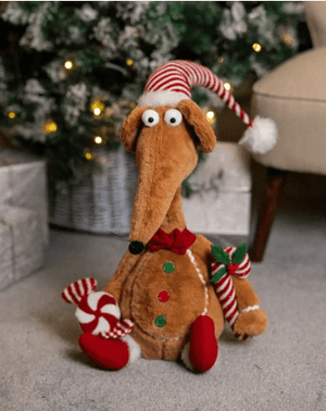 Gingerbread inspired Christmas rat decoration