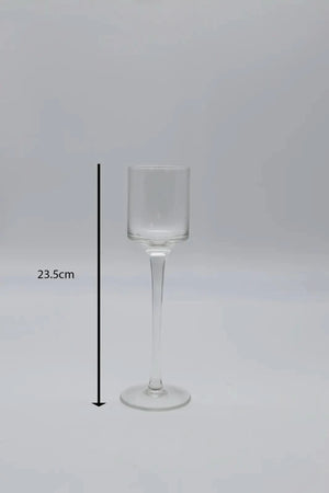Set of glass votive candle holders