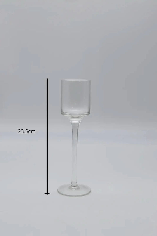 Set of glass votive candle holders