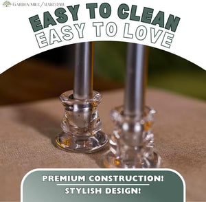 glass candlestick holder for home décor