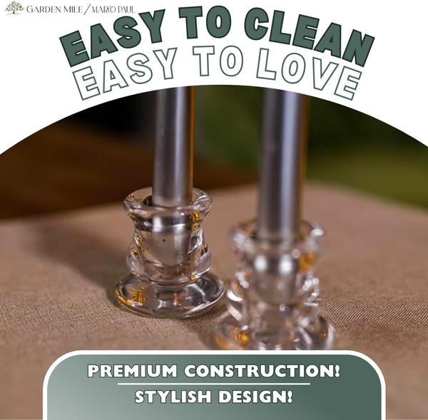 glass candlestick holder for home décor