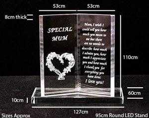 Special Mum keepsake displayed in an open book design