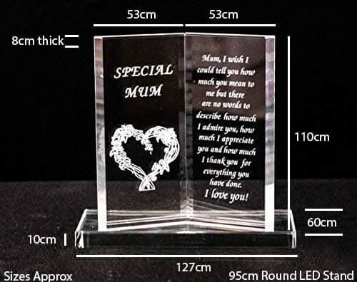 Special Mum keepsake displayed in an open book design