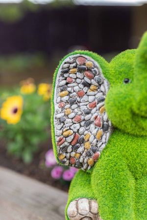 Elephant garden decoration with stone effect ears