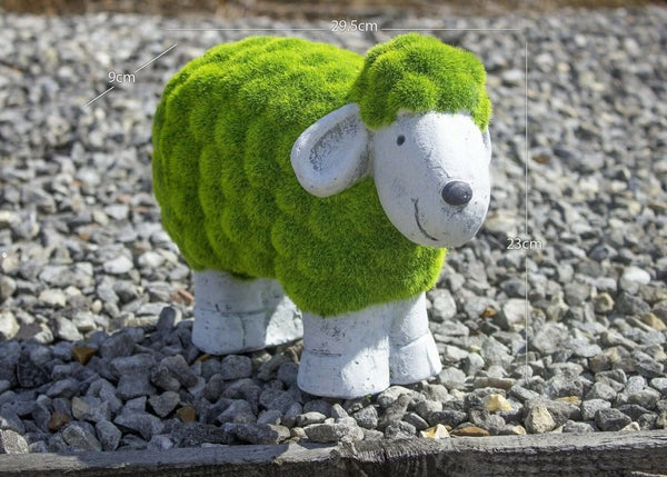 35cm resin sheep statue displayed outdoors