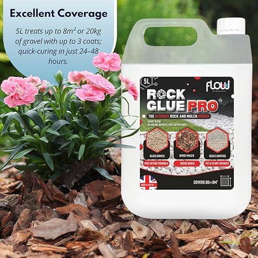 Water based gravel stabilising solution