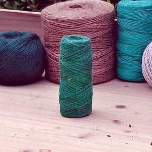 Strong green garden string made from natural jute