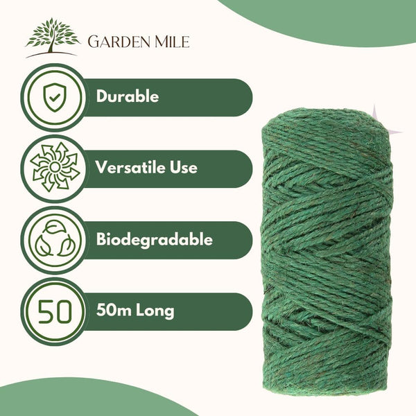 Natural jute twine for climbing plants