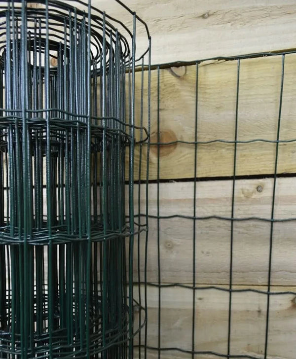 Green metal garden fencing for outdoor boundaries