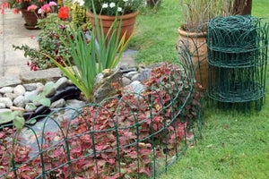 Green wire garden border fencing 25cm x 10m
