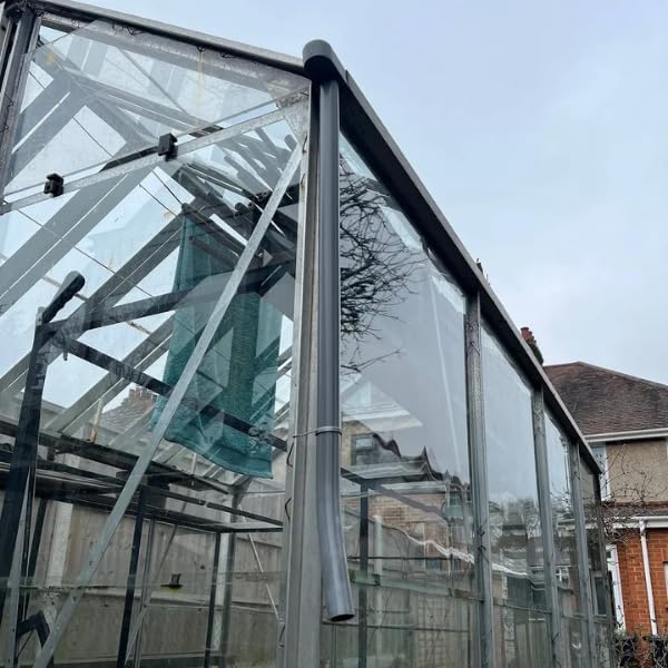 Grey PVC greenhouse rainwater diverter
