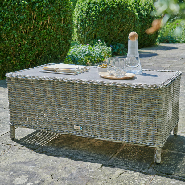 Greige patio lounge furniture