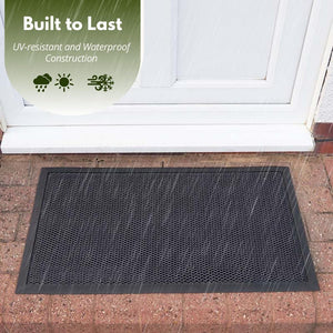 Rectangular entrance mat for indoor and outdoor use