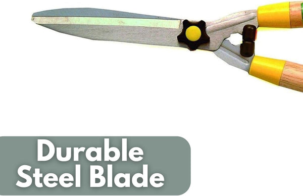 Wooden handle grass trimming shears