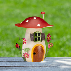 Whimsical fairy house decoration for indoor display