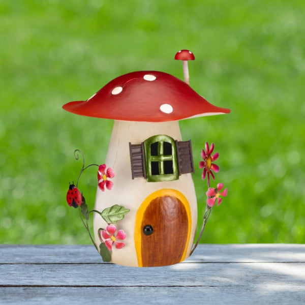 Whimsical fairy house decoration for indoor display