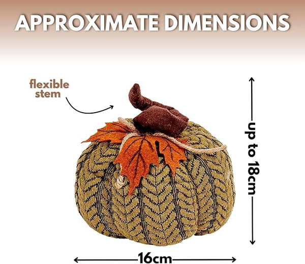 Handcrafted knitted pumpkin ornament