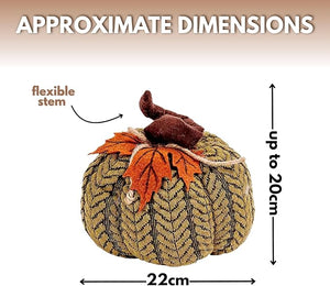 Handcrafted knitted green pumpkin