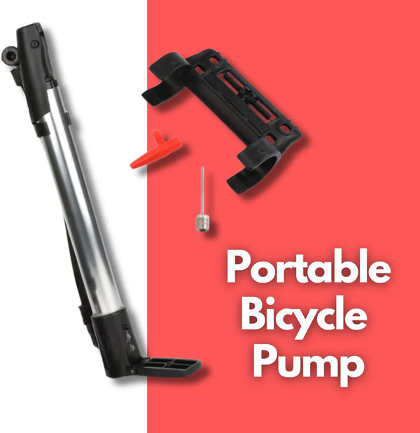 handheld bike pump with mounting bracket