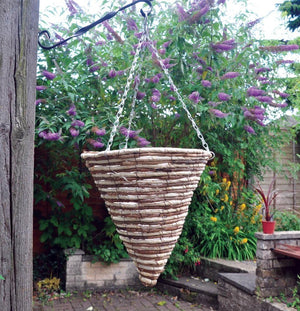 Patio hanging basket display