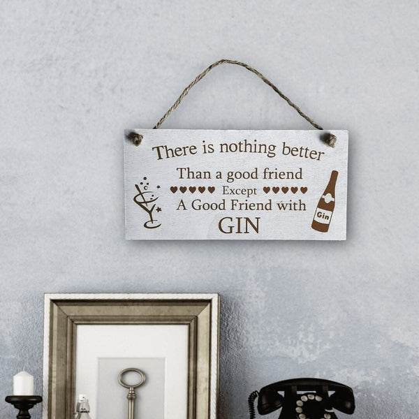Hanging friendship plaque displayed on a kitchen wall