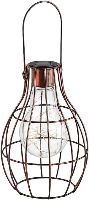 copper effect LED lantern